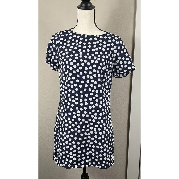 J. Crew Dresses & Skirts - J Crew Dress Womens 6 Petite White Polka Dot Short Sleeve Sheath Career